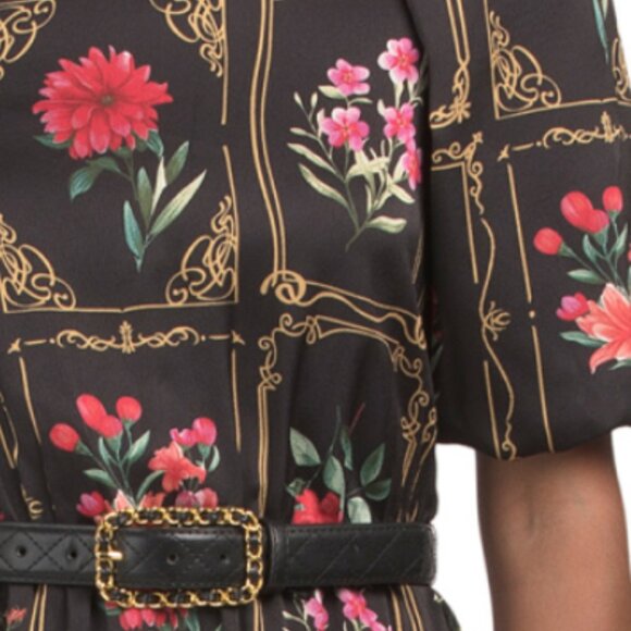 TAYLOR Belted Satin Maxi Dress - Picture 2 of 3